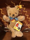Vintage Nos Steiff Orig Teddy Bear 0201 18 Beige 18cm 7in Jointed Squeaker