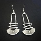 Boho Stair Retro Pendant Earrings Vintage Fashion Silvery Unique Women Jewelry