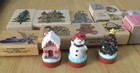 Vintage Wood Mounted Rubber Stamp Lot 16 Mixed Themes
