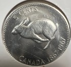 1867-1967 Canadian Rabbit 5cent Nickel Proof Like Double Date Coin From Rcm Set