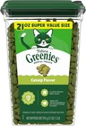  4 Pack greenies Feline Catnip Flavor Adult Natural Dental Cat Treats  21-oz Tub