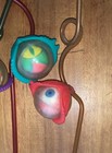 Lot Of 6 Vintagetaco Bell Monster Eye Eyeball Crazy Drink Straws Toys