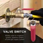 4 Pack 1 4  Male Female Npt Brass Ball Valve Water Air Tank Drain Shut Off