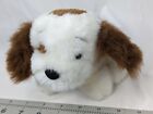Princess Soft Toys White Dog Plush Brown Patch 5 Inch Vintage Stuffed Animal Toy