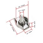 Rannb M3 Stainless Steel 304 Wire Rope Cable Clip Single Bolt Clamp For 1 8     