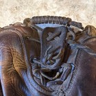 Vintage Brown Leather Baseball Catcher   s Mitt Glove
