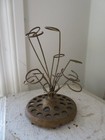 Fabulous 1930 s Old Vintage Metal Flower Frog Holder Wire Loop Design