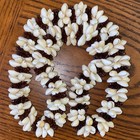 Hawaiian Cowrie Shell Koa Seed Lei Necklace Vintage 32    Beautiful Estate Find