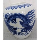 Vintage Chinese Blue White Porcelain Ginger Jar Chinoiserie Vase Home Decor 5 