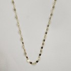 10k Yellow Gold Petal Chain Dainty Mirror Link Necklace 2mm 14 To 20 Inches