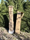 Massive New Old Stock Victorian Style Solid Red Oak Newel Post 55    Architecture