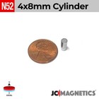 4mm X 8mm N52 Strong Rare Earth Neodymium Magnet Cylinder Disc 4x8mm