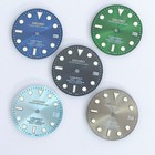 28 5mm Watch Dial Green Luminous For Seiko Nh35 Nh36 Movement Sub Dials Parts