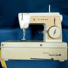 Vtg Singer Little Touch   Sew Sewing Machine W Case   Manual