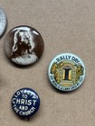 4 Christian Religious Jesus God Church Bible School Pin Pinback Buttons Vintage