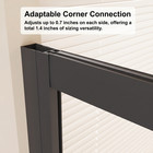 Neo-angle 36 wx72 h Door Glass Bathroom Sturdy Matte Black Shower Clear Door