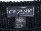 1980s Vintage Cezanne Sweater Black White Red Stripe Lurex Sparkle Pullover M