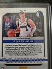 2019-20 Panini Obsidian Electric Etch Yellow Prizm  10 Kristaps Porzingis  11 Sp