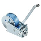 3200lbs Hand Winch Hand Crank Gear Winch Polyester Strap 2 Gear Atv Boat Trailer