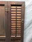 Single Antique Chestnut 16x37 Louvered Bi Fold Interior Shutter Old 451-24b