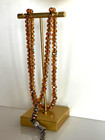 Amber Crystal Tasbih Misbaha Rosary Tasbeeh Islamic Prayer Silver Tassel Medium