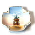 Court House - Greensburg Indiana In Antique Souvenir China Trinket Dish Plate