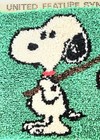 Peanuts Snoopy Completed Latch Hook Rug 27 x 20  Vintage 1970 s Vgc 