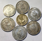 Republic India Father Of The Nation  6 Political Leaders   1 King - 7 Old Coins