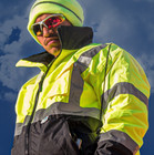 Rj3210 High Visibility Insulated Hi Vis Reflective Road Work Bomber Jacket Coat