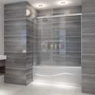 Elegant 60  W X 62   H Tub Shower Door Sliding Bathtub Doors 1 4  Clear Glass