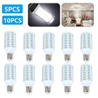 6 10pcs E26 E27 Led Corn Light Bulb 12w 110v Workshop Garage Lamp 6500k Daylight