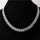 Cuban Link Chain Necklace Stainless Steel 3mm 24 Inch Miami Curb Silver New