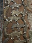 Vintage Mexican Milagros Cross 12      Hand-carved Wood Folk Art     Highly Detailed