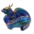 Windstone Editions Emerald Peacock Lap Dragon Pena Tag Iridescent Blue Purple