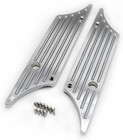 -triple Chrome Cnc Machined Hard Billet Aluminium Saddlebag Latch Covers Compati