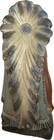 Vintage Signed Native American Warrior Statue Pose Hand Painted Signed