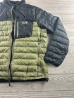 Mountain Hardwear Puffer Jacket Mens Colorblock Fill Down  Lightweight Broke Zip