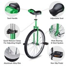 24 In Wheel Unicycle Skid-proof Tire Adjustable Height Exercise Bicycle Green