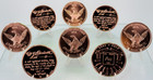 Copper Art Coins   2nd Amendment 8-piece Set   Fine  999 Bullion   Minted In Usa