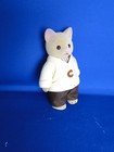 New Vintage Russ Berrie   Co   Inc Flocked Cat  Item   2092  With  c  Pullover