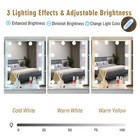 Vanity Desk Set Stool Makeup Dressing Table W  Led Lighted Mirror   3 Drawers
