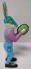 Oaxacan Wood Rabbit Hand Carved painted Mexico Folk Art By Juventino Melchor 