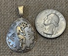 Sterling Silver   Gold Filled Native American Kokopelli Pendant Vintage