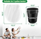 5 Gallon Paint Filter Strainer Mesh - 5 Pack Disposal Elastic Top Bucket Stra