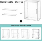 3 Tiers Clear Display Case For Figures  Acrylic Storage Organizers Box With Magn
