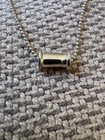 Nine West Sterling Silver 16    Bead Necklace And Sterling Silver Bar Pendant