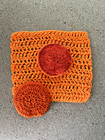 Set Of 3 Handmade 9 x9  Cotton Crocheted Dishcloths  1    4  Dish Scrubby  2 