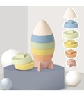 Baby Toddler Stacking Toy Rocket Stacking Blocks Set Educational Montessori Toy