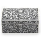 Vintage Metal Jewelry Box Small Trinket Storage Organizer Box Chest Ring Case   