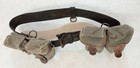 Yugoslav M48 Rig Leather Belt W Canvas Pouches   Hanger Cold War Mauser Nice 